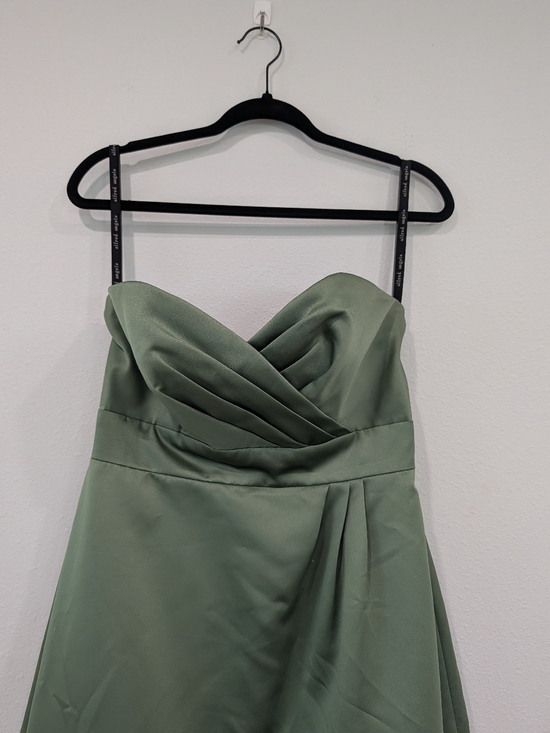 Alfred Angelo Clover Green Strapless Evening Gown Size 10 - Picture 3 of 8